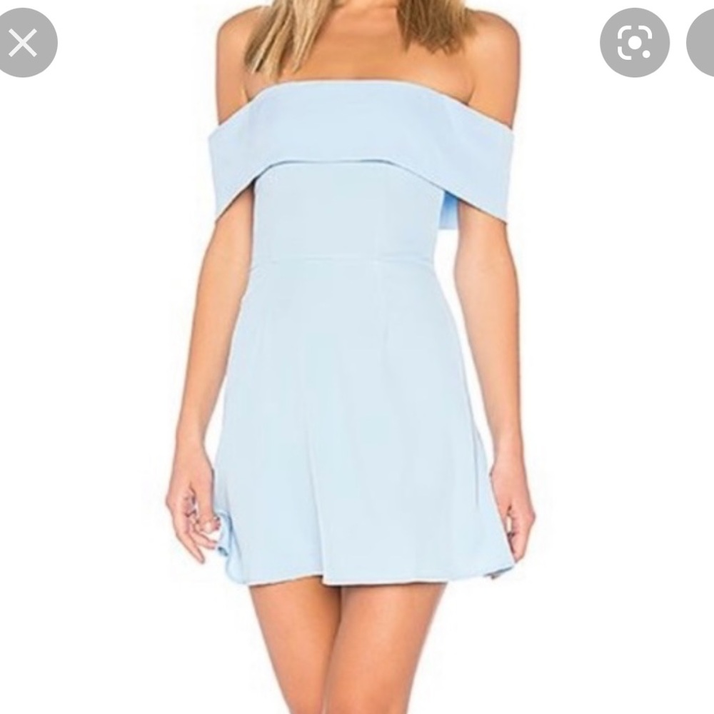 By the way revolve baby blue off the shoulder dress